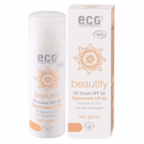 SPF 50 Krem CC jasny BEAUTIFY Kwas hialuronowy, Q10, granat 50 ml C0935