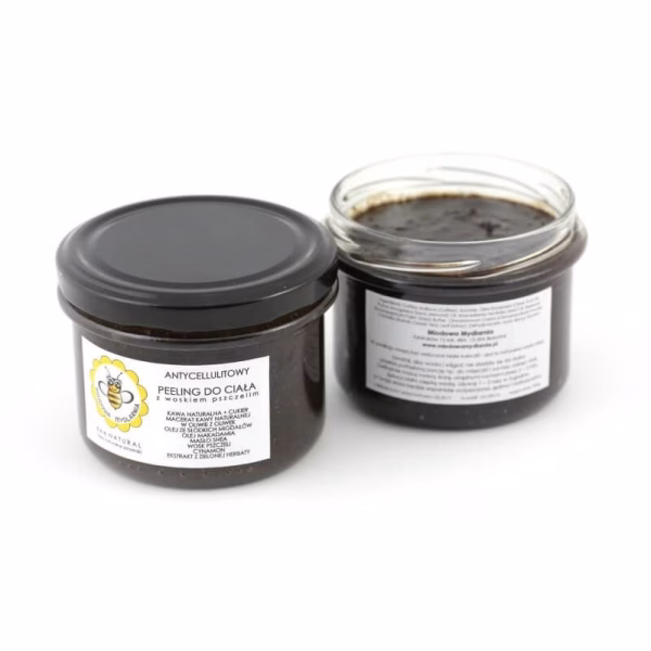 Antycellulitowy peeling kawowy z woskiem pszczelim Miodowa Mydlarnia 200 g