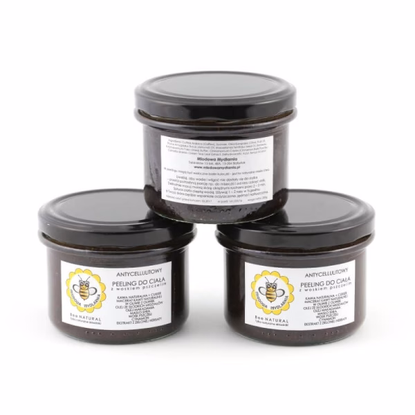 Antycellulitowy peeling kawowy z woskiem pszczelim Miodowa Mydlarnia 200 g