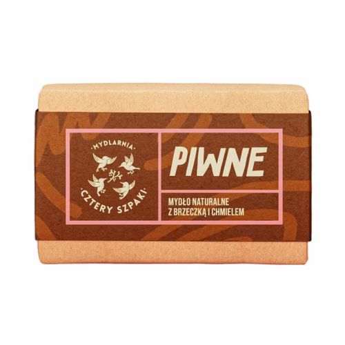 Naturalne mydło Piwne, z brzeczką i chmielem, 110 g, Cztery Szpaki
