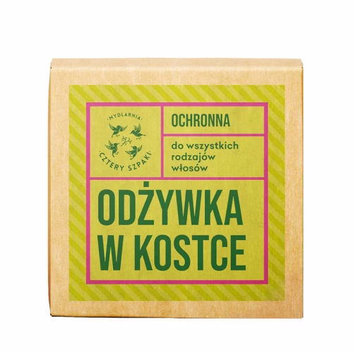 Odżywka w kostce ochronna, do wszystkich rodzajów włosów, 75g, Cztery Szpaki