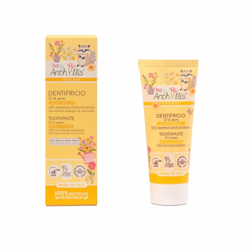 Bio pasta do zębów dla dzieci bez fluoru waniliowa Baby Anthyllis 75 ml