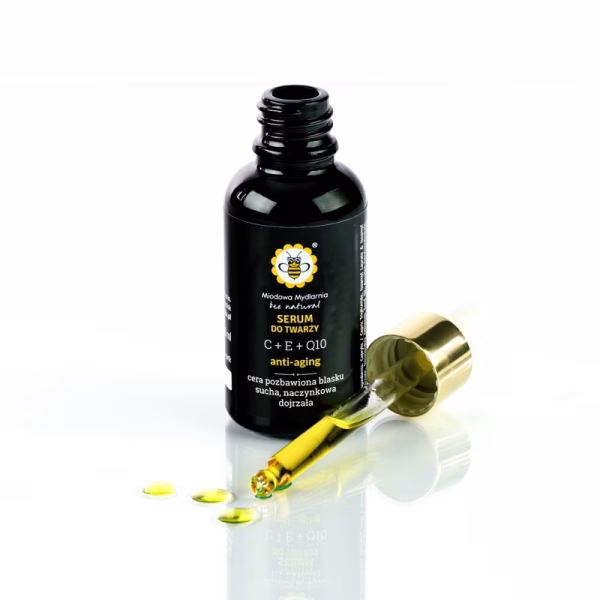 Serum do twarzy z witaminą C E i koenzymem Q10 Miodowa Mydlarnia 30 ml