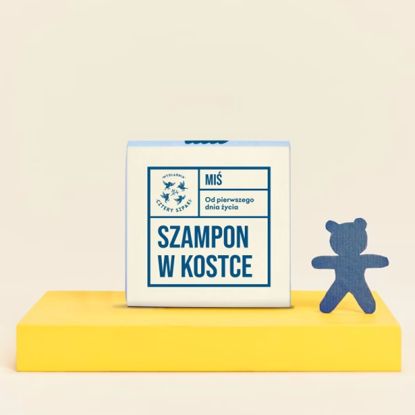 Szampon w kostce Miś, od 1. dnia życia, 75g, Cztery Szpaki