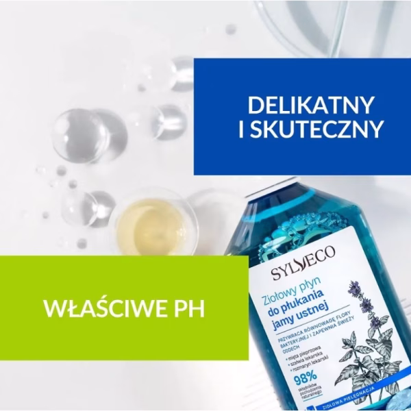 Ziołowy płyn do płukania jamy ustnej Sylveco 500 ml