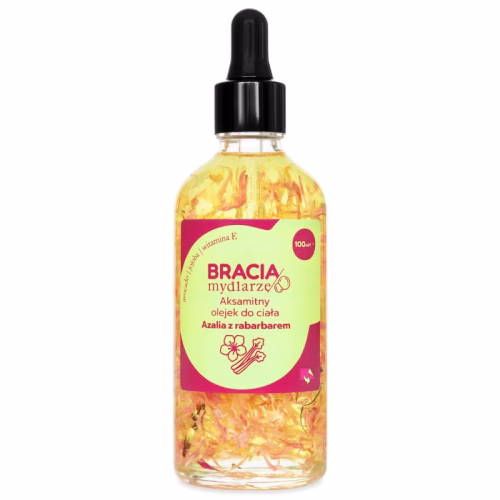 Aksamitny olejek do ciała, Azalia z rabarbarem, 100ml, Bracia Mydlarze