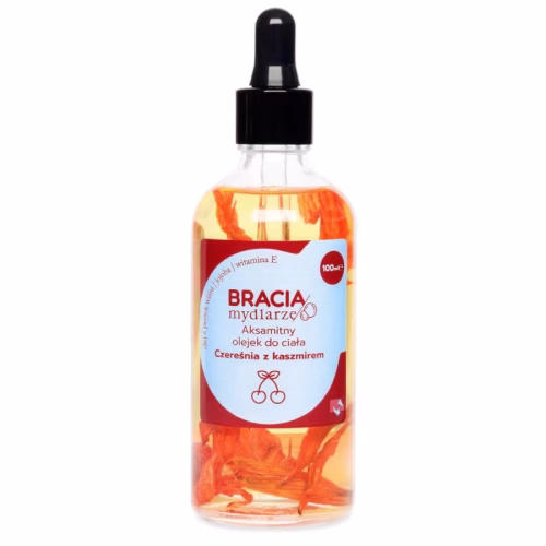 Aksamitny olejek do ciała, Czereśnia z kaszmirem, 100ml, Bracia Mydlarze