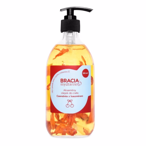 Aksamitny olejek do ciała, Czereśnia z kaszmirem, 500ml, Bracia Mydlarze