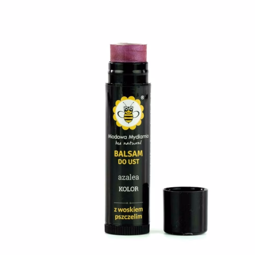 Balsam do ust, AZALEA, kolor RÓŻOWO–MALINOWY z lekkim połyskiem, 5g, Miodowa Mydlarnia