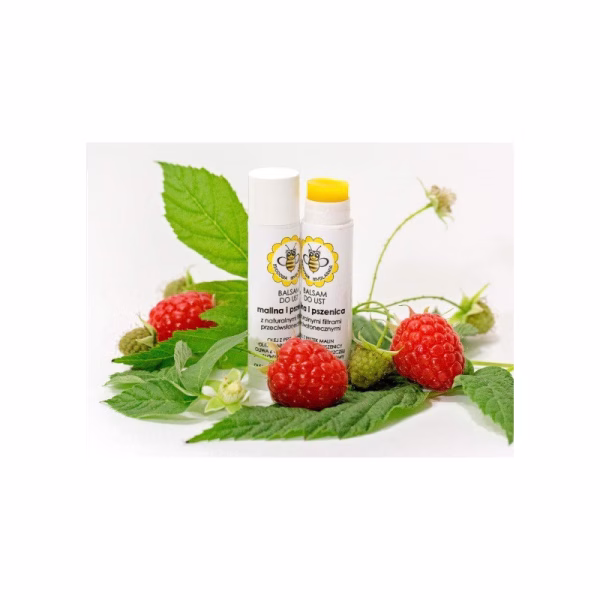 Balsam do ust Malina i Pszenica z naturalnymi filtrami przeciwsłonecznymi, Miodowa Mydlarnia