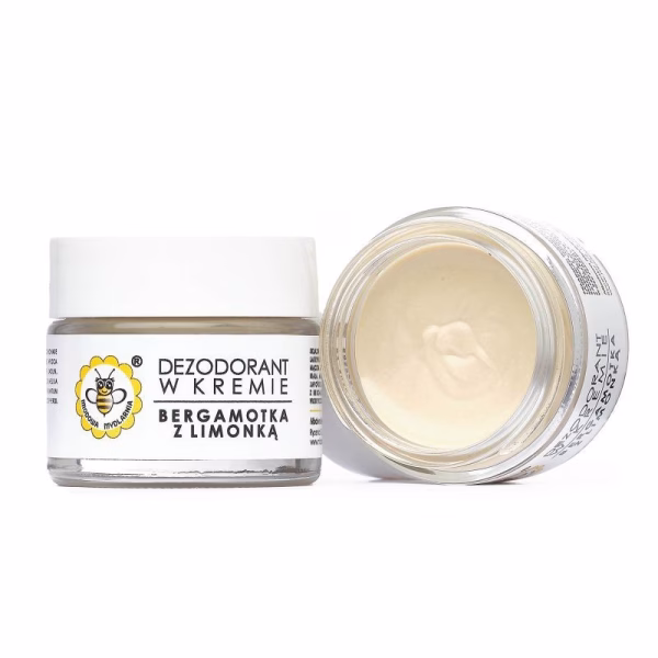 Dezodorant w kremie, BERGAMOTKA Z LIMONKĄ, 55g, Miodowa Mydlarnia