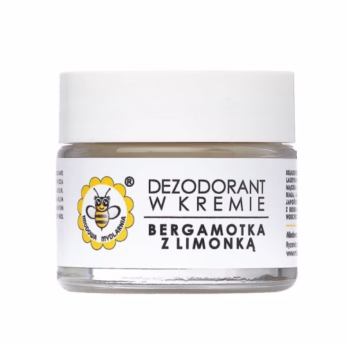 Dezodorant w kremie, BERGAMOTKA Z LIMONKĄ, 55g, Miodowa Mydlarnia