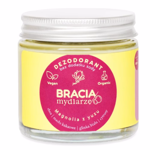 Dezodorant w kremie, bez dodatku sody, Magnolia z yuzu, wegański, 60ml, Bracia Mydlarze