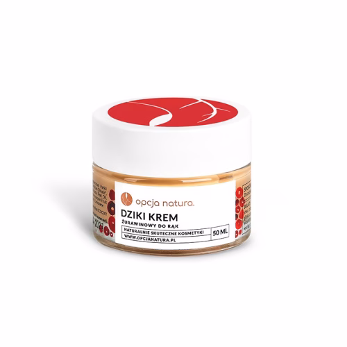 Dziki krem żurawinowy do rąk, aksamitny krem do rąk, 50ml, Opcja Natura Dziki krem żurawinowy do rąk, aksamitny krem do rąk, 50ml, Opcja Natura