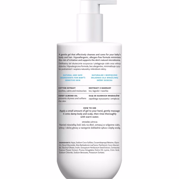 Hipoalergiczny żel do mycia ciała i włosów, 300ml, Hagi Baby Pure