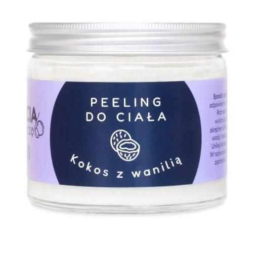 Kokos z wanilią, naturalny peeling solny do ciała, 250g, Bracia Mydlarze