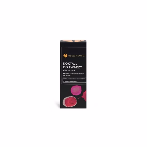 Koktajl do twarzy, antyoksydacyjne serum na dzień, Róża i Paczula, 30ml, Opcja Natura Koktajl do twarzy, antyoksydacyjne serum na dzień, Róża i Paczula, 30ml, Opcja Natura