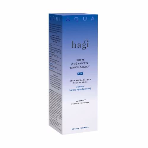 Krem odżywczo - nawilżający na noc, cera wymagająca regeneracji, Aqua Zone, 50ml, Hagi