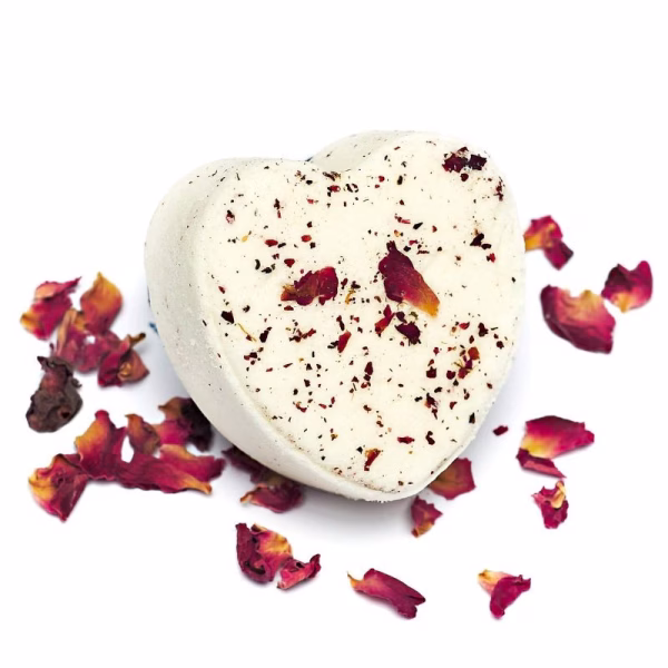 Kula do kąpieli, RÓŻA, musująca, aromatyczna, serce, 80 g, Miodowa Mydlarnia