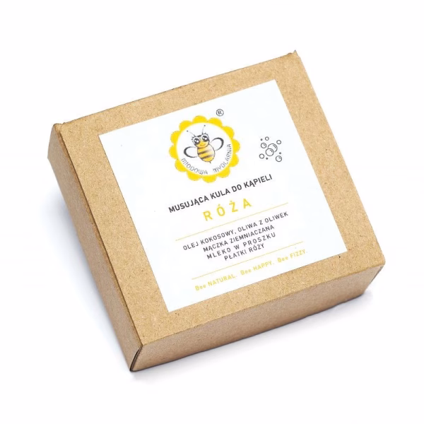 Kula do kąpieli, RÓŻA, musująca, aromatyczna, serce, 80 g, Miodowa Mydlarnia