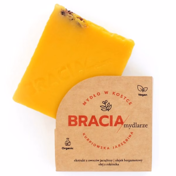 Kurpiowska jarzębina, naturalne mydło w kostce, 120g, Bracia Mydlarze