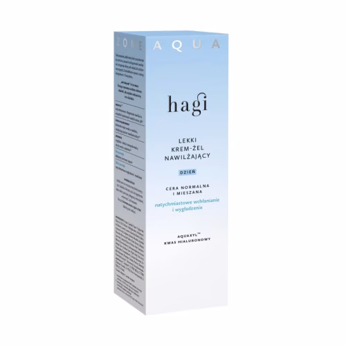 Lekki krem - żel nawilżający na dzień, cera normalna i mieszana, Aqua Zone, 50ml, Hagi