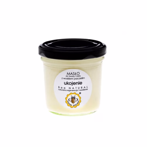 Masło do twarzy i ciała z woskiem pszczelim, Ukojenie, 65 g, Miodowa Mydlarnia Masło do twarzy i ciała z woskiem pszczelim, Ukojenie, 65 g, Miodowa Mydlarnia