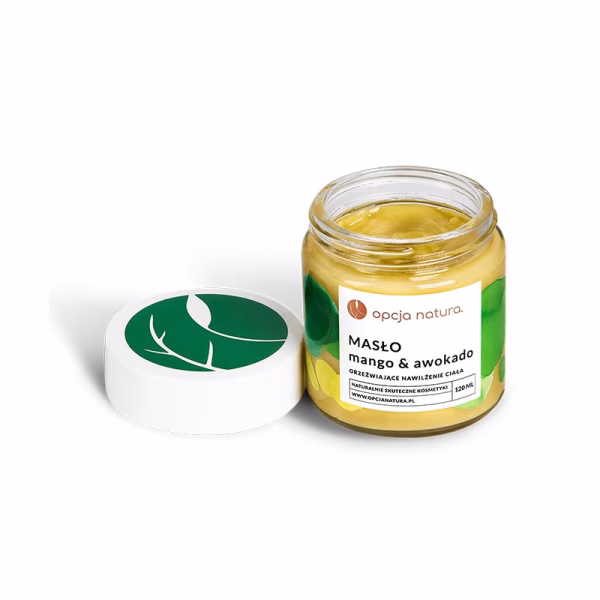 Masło Mango i Awokado, orzeźwiające nawilżenie ciała, 120 g, Opcja Natura