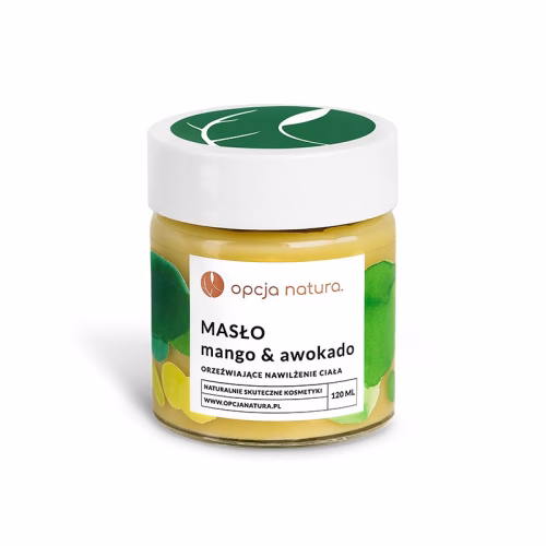 Masło Mango i Awokado, orzeźwiające nawilżenie ciała, 120 g, Opcja Natura