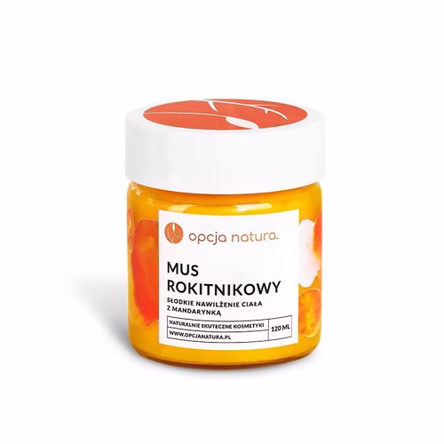 Mus rokitnikowy, słodkie nawilżanie ciała, 120 ml, Opcja Natura
