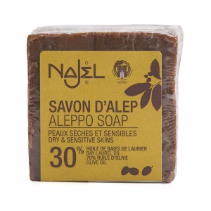 Mydło z Aleppo, 30% oleju laurowego, 70% oliwy z oliwek, 170 g, Najel
