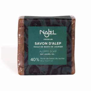 Mydło z Aleppo, 40% oleju laurowego, 60% oliwy z oliwek, 185 g, Najel