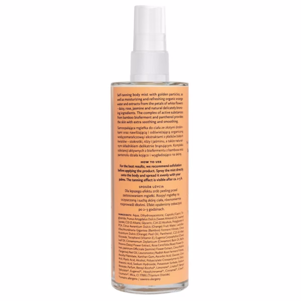Naturalna mgiełka do ciała, brązująco-rozświetlająca, Korzenna Pomarańcza, 100ml, Hagi