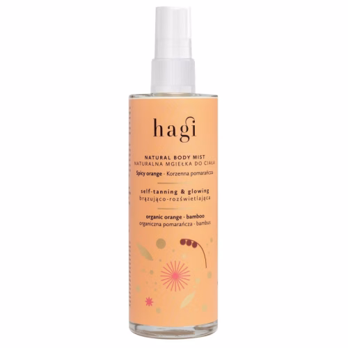 Naturalna mgiełka do ciała, brązująco-rozświetlająca, Korzenna Pomarańcza, 100ml, Hagi Naturalna mgiełka do ciała, brązująco-rozświetlająca, Korzenna Pomarańcza, 100ml, Hagi