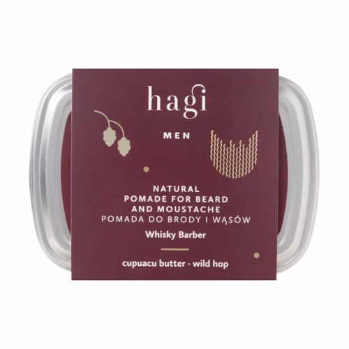 Naturalna pomada do brody i wąsów, Whisky Barber, 70ml, Hagi