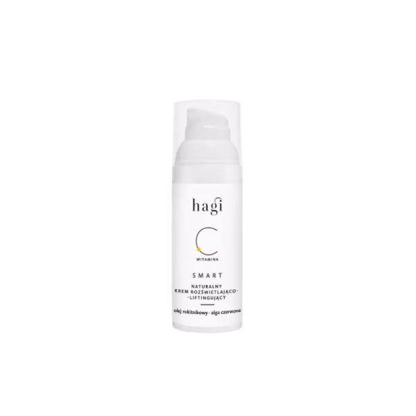 Naturalny krem do twarzy, rozświetlająco-liftingujący, z perłowym pigmentem, z witaminą C, SMART C, 50ml, Hagi