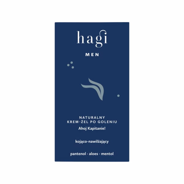 Naturalny krem-żel po goleniu, Ahoj Kapitanie, kojąco-nawilżający, 50ml, Hagi