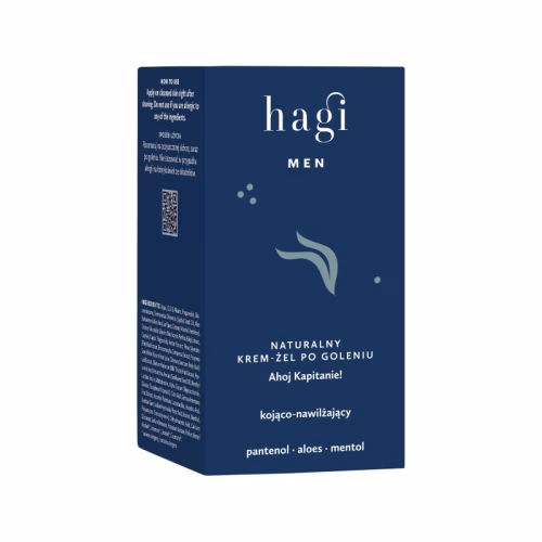 Naturalny krem-żel po goleniu, Ahoj Kapitanie, kojąco-nawilżający, 50ml, Hagi Naturalny krem-żel po goleniu, Ahoj Kapitanie, kojąco-nawilżający, 50ml, Hagi