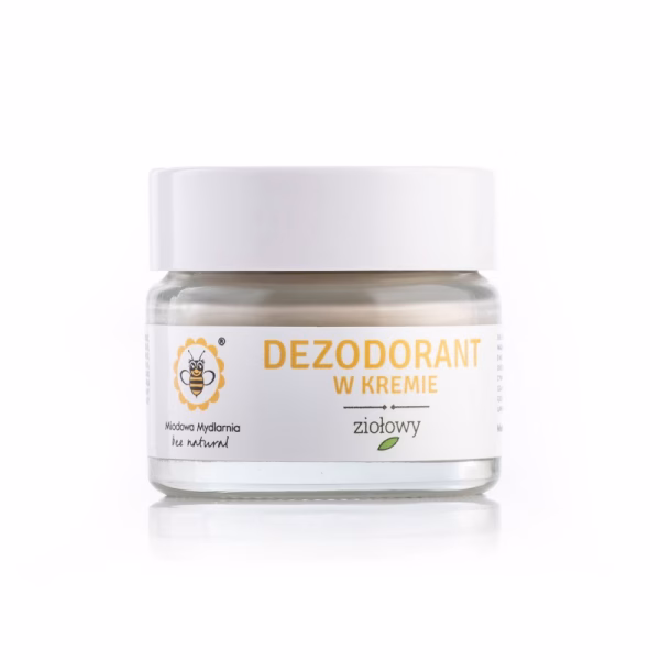 Naturalny mini dezodorant w kremie, 20g, Ziołowy, Miodowa Mydlarnia