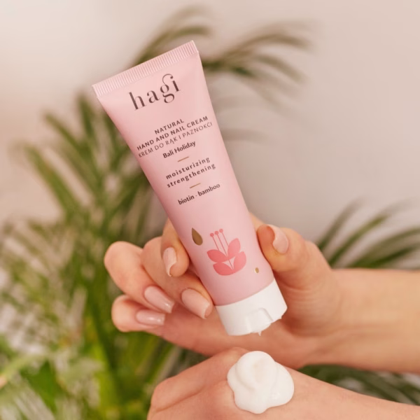 Naturalny, nawilżający krem do rąk i paznokci, Wakacje na Bali, 50ml, Hagi