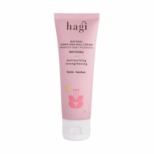 Naturalny, nawilżający krem do rąk i paznokci, Wakacje na Bali, 50ml, Hagi Naturalny, nawilżający krem do rąk i paznokci, Wakacje na Bali, 50ml, Hagi