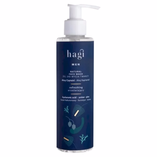 Naturalny żel do mycia twarzy, orzeźwiający, Ahoj kapitanie, 200ml, Hagi