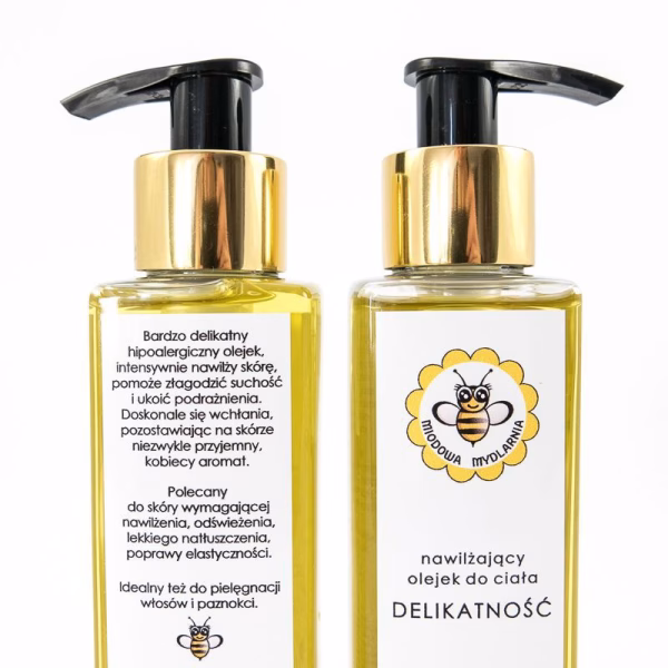 Nawilżający olejek do ciała, Delikatność, 150 ml, Miodowa Mydlarnia