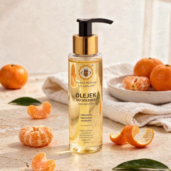 Olejek do golenia, Mandarynka, 100ml, Miodowa Mydlarnia