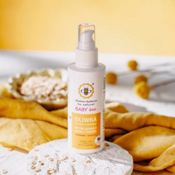 Oliwka dla dzieci i niemowląt, MIODOWO–OWSIANA, Baby Bee, 150ml, Miodowa Mydlarnia
