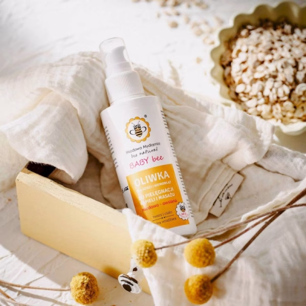 Oliwka dla dzieci i niemowląt, MIODOWO–OWSIANA, Baby Bee, 150ml, Miodowa Mydlarnia