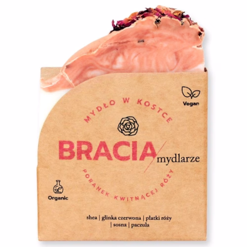 Poranek kwitnącej róży, mydło różane w kostce, 120g, Bracia Mydlarze