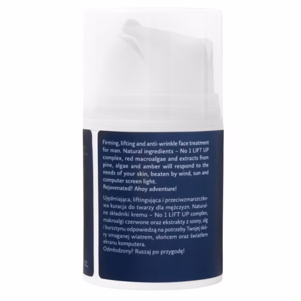 Przeciwzmarszczkowy krem do twarzy dla mężczyzn, Ahoj Kapitanie, 50ml, Hagi