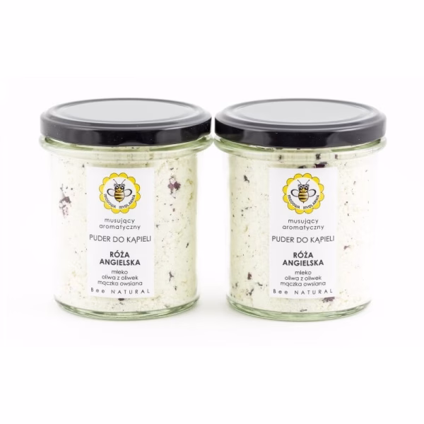 Puder do kąpieli Angielska Róża, musujący, 180 g, Miodowa Mydlarnia