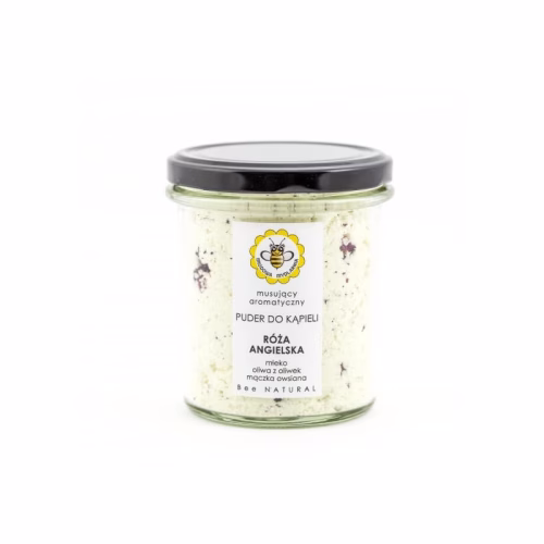 Puder do kąpieli Angielska Róża, musujący, 180 g, Miodowa Mydlarnia Puder do kąpieli Angielska Róża, musujący, 180 g, Miodowa Mydlarnia